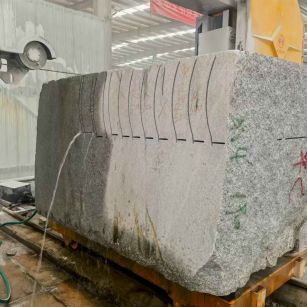 青海 602，大花芙蓉白，绳锯加工弧形路沿石
