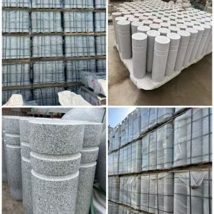 青海 芝麻白花岗岩挡车柱、隔离柱多少钱