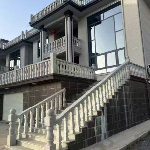 青海 芝麻白别墅阳台栏杆，楼梯栏杆