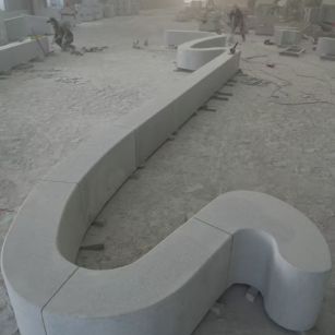 青海 花岗岩整石坐凳拼装