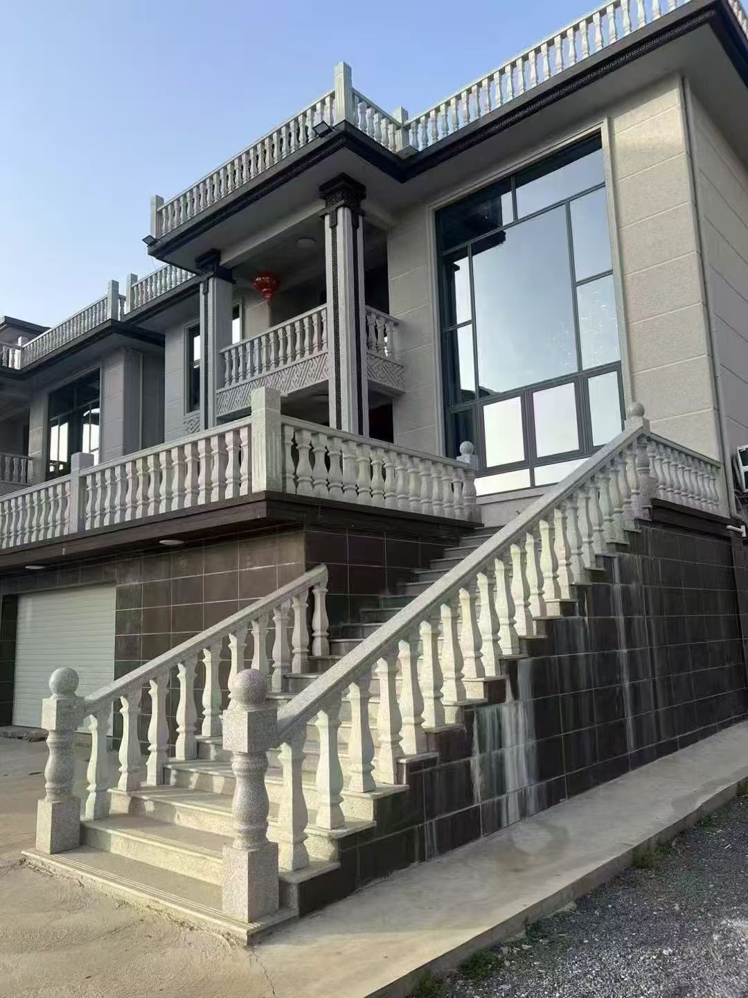 青海 芝麻白别墅阳台栏杆，楼梯栏杆